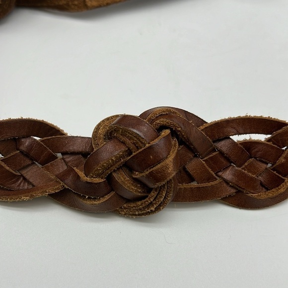Abercrombie & Fitch - Brown Woven Knotted Genuine  Leather Buckle Belt Size Med main image 7